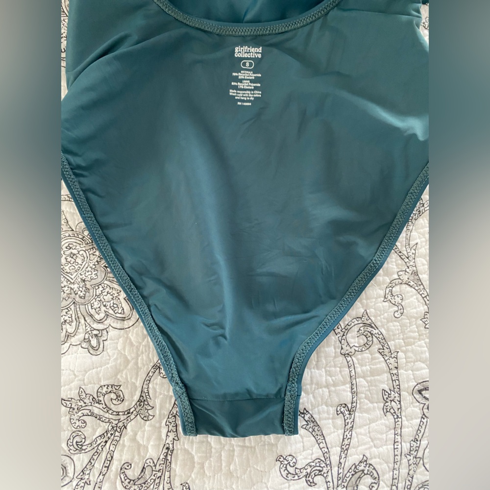 Girlfriend Collective swimsuit one piece dark blue teal small - Picture 8 of 12